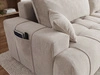 Ecksofa L-Form mit Schlaffunktion und Bettkasten Tulio Rechts Beige