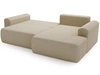 Ecksofa mit Schlaffunktion und Bettkasten Belvio rechts Beige