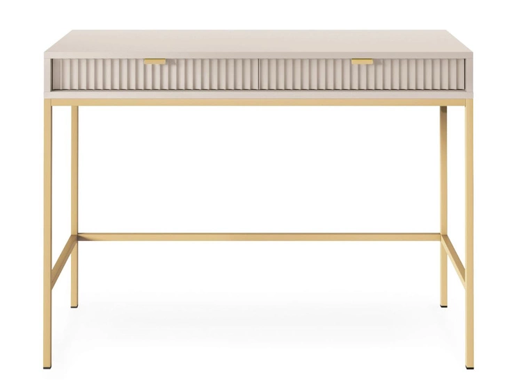 Schminktisch mit Schubladen Amber auf goldenen Beinen
