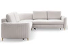 Ecksofa L-Form Links mit Schlaffunktion und Bettkasten Limon Creme