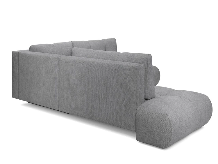 Ecksofa mit Schlaffunktion und Bettkasten Links Kair Grau