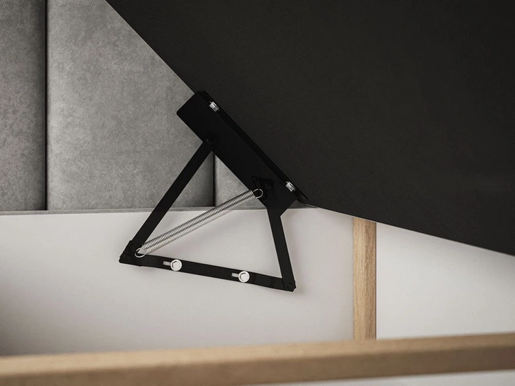 Boxspringbett mit Bettkasten 180x200 Cascada Grau