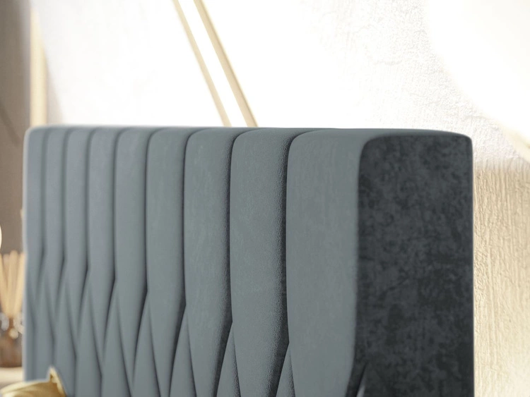 Polsterbett mit Bettkasten und Lattenrost 160x200 Gaja Grün