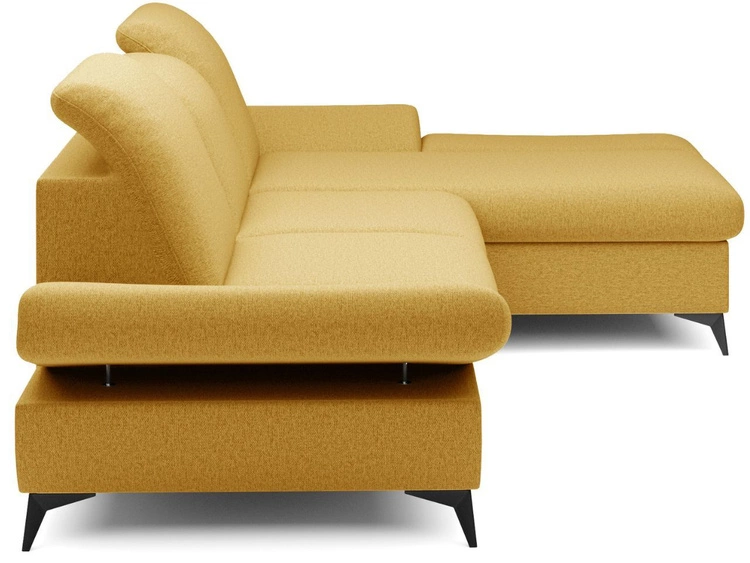 Ecksofa L-Form Rechts mit Schlaffunktion und Bettkasten Hannover Gelb