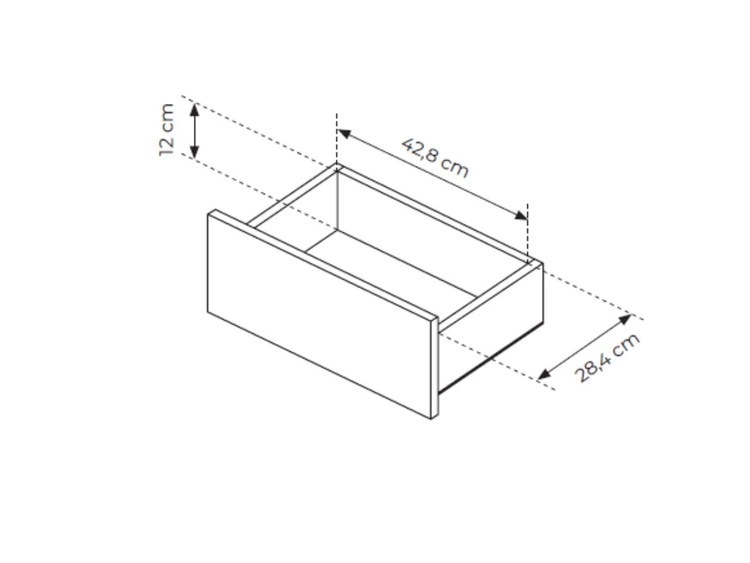 Kommode mit Türen und Schubladen 160 cm Fascino Eiche Cremona, Schwarz