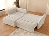 Ecksofa L-Form mit Schlaffunktion und Bettkasten Lino Beige