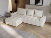 Ecksofa L-Form mit Schlaffunktion und Bettkasten Bresso Creme