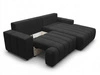 Ecksofa L-Form Rechts mit Schlaffunktion und Bettkasten Caleo Schwarz