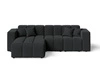 Ecksofa L-Form Links Moderne Ecksofa Loopo Schwarz