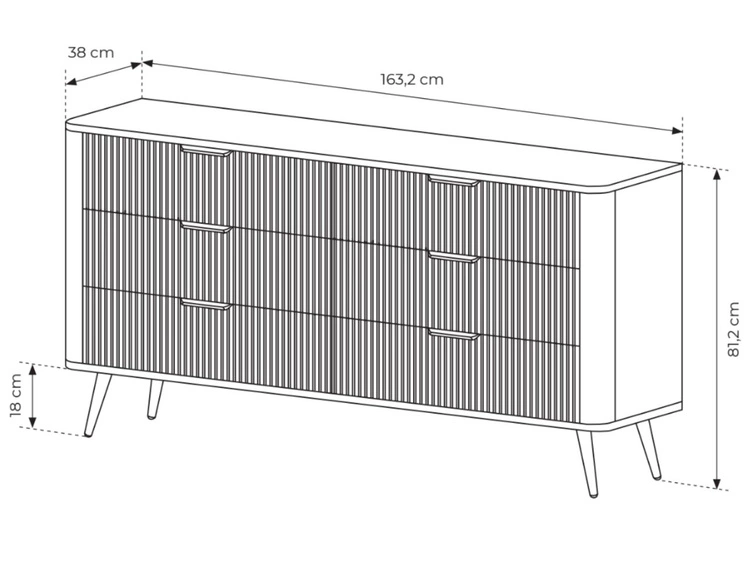 Wohnzimmer-Möbelset Latina Weiß