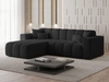 Ecksofa L-Form Links Nork Schwarz