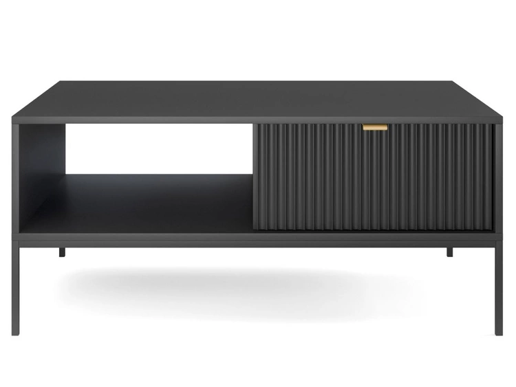 Couchtisch mit Stauraum Amber Schwarz