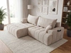 Ecksofa L-Form mit Schlaffunktion und Bettkasten Tulio Links Beige