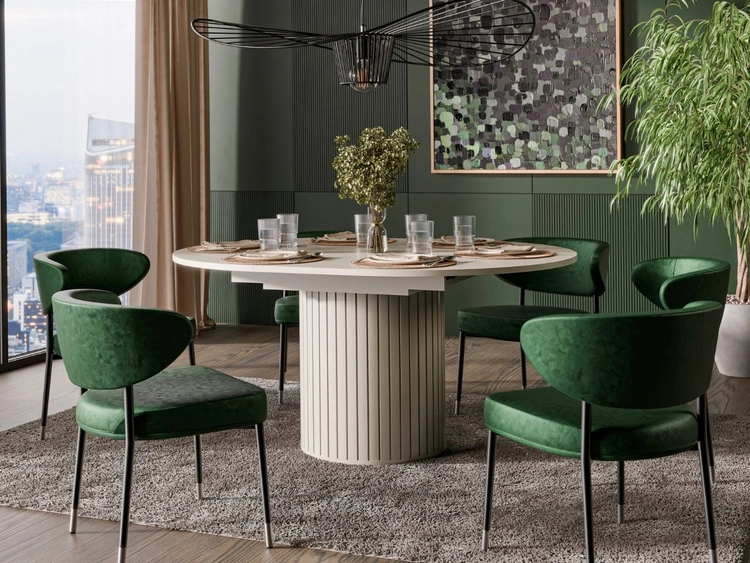 Runde ausziehbarer tisch Soria Kaschmir