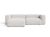 Ecksofa L-Form Links Moderne Cord Ecksofa Landi Hellbeige