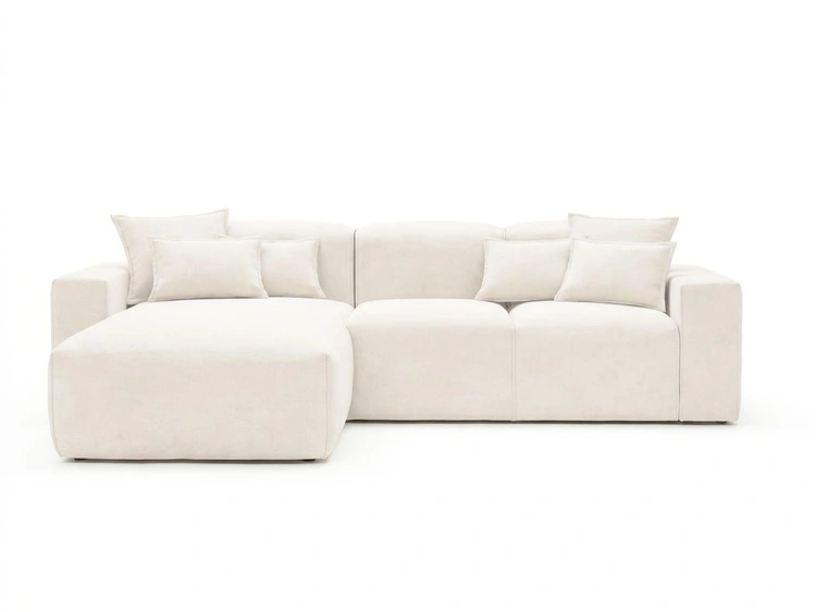 Ecksofa L-Form Links Moderne Ecksofa Leni Creme
