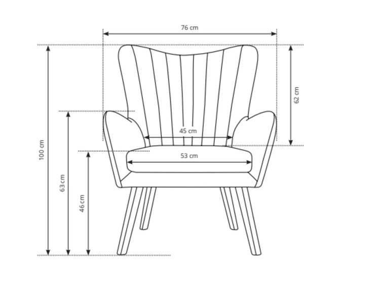 Sessel auf Holzbeinen Ceres Graphit