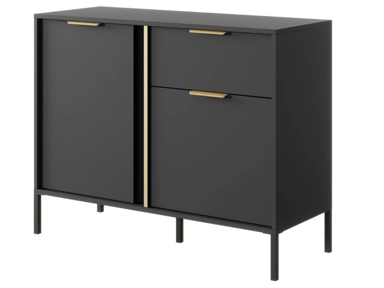 Kommode mit Türen und Schublade Drino Anthrazit