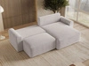 Ecksofa L-Form mit Schlaffunktion und Bettkasten Aurora Grau