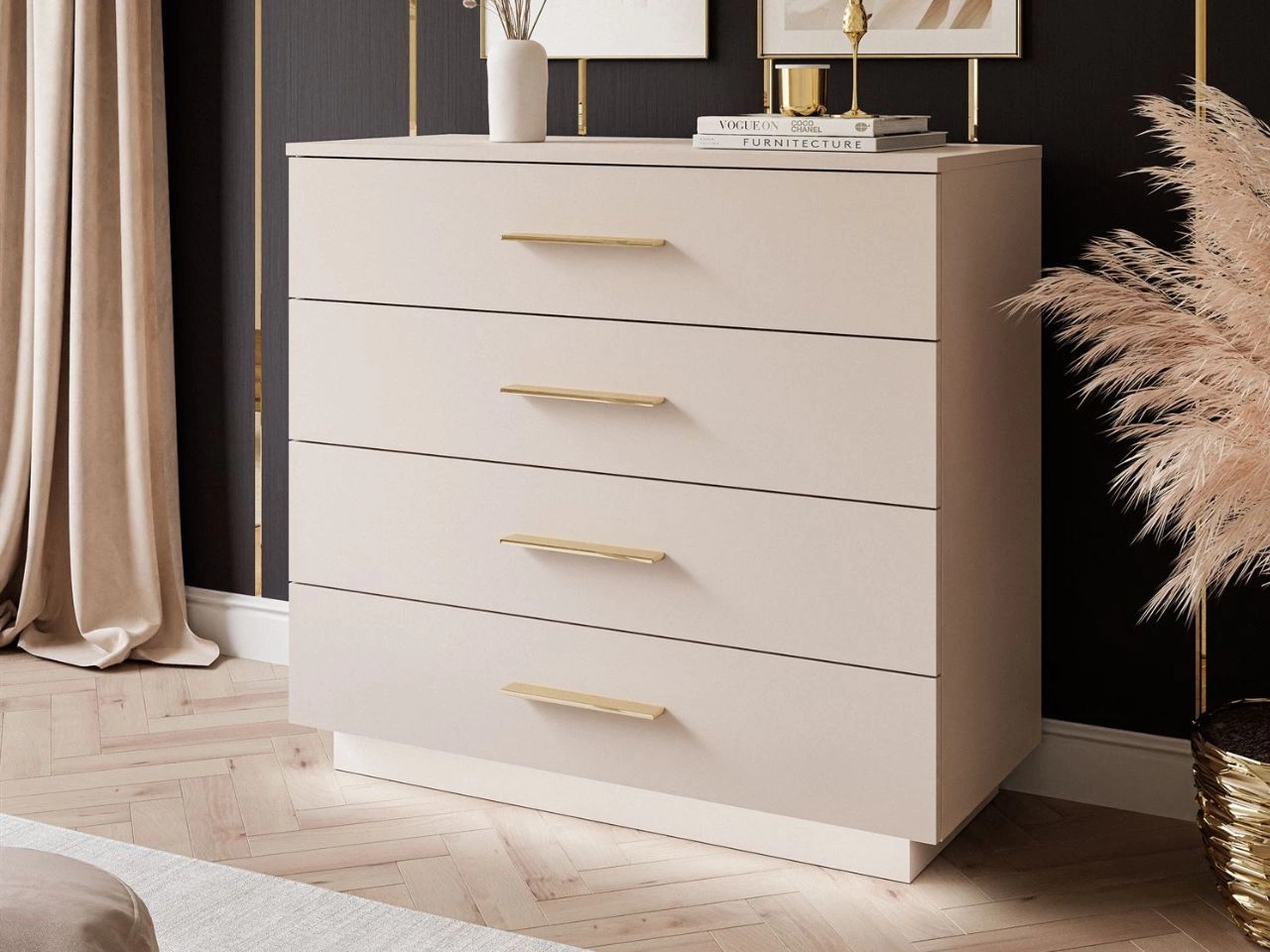 Kommode mit Schubladen und LED-Beleuchtung Nuveo Kaschmir