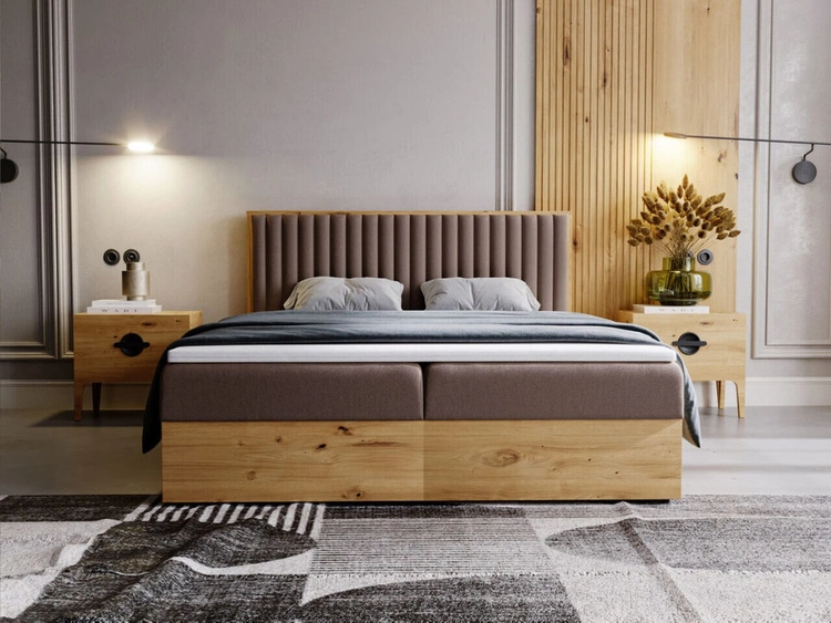 Boxspringbett mit Bettkasten 160x200 Forest Braun