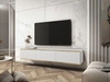TV-Lowboard Hänge mit Türen 175 cm Diolo Weiß mit glatter Front