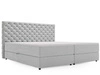 Boxspringbett mit Bettkasten 160x200 Bergamo Hellgrau