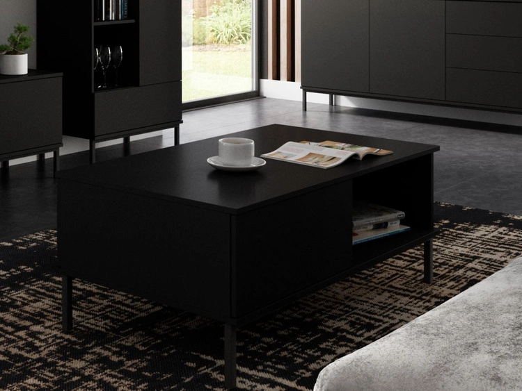 Couchtisch mit Stauraum Soroko Schwarz