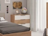 Kommode mit 3 Schubladen Vigo Hickory Weiß matt