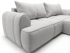 Ecksofa L-Form Rechts mit Schlaffunktion und Bettkasten Bonno Grau