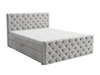 Boxspringbett mit Bettkasten 180x200 Montego Hellgrau