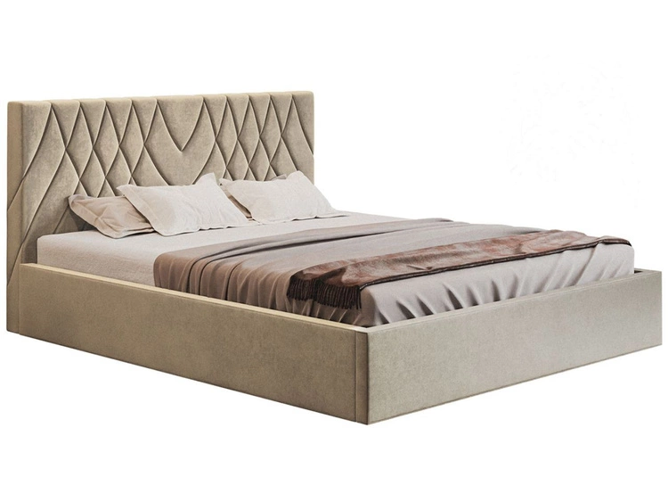 Polsterbett mit Bettkasten und Lattenrost 140x200 Andri Beige