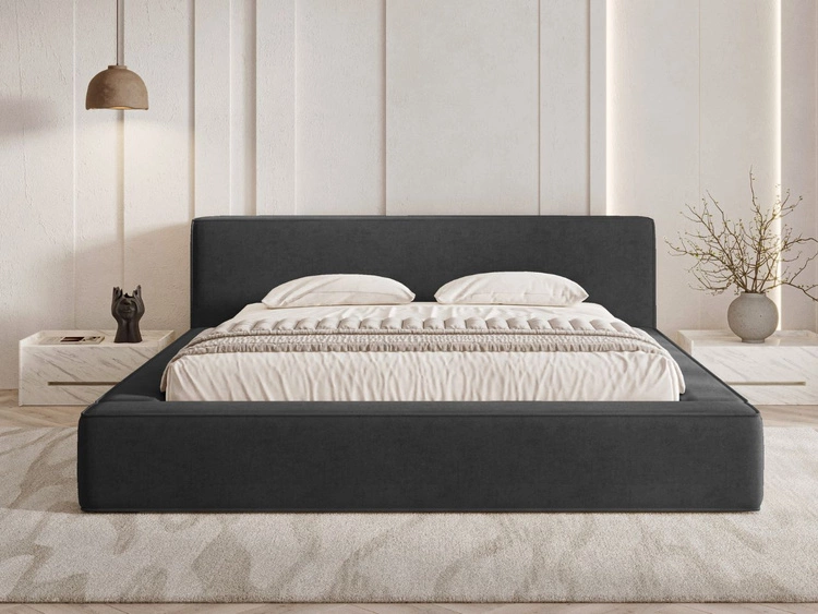 Polsterbett mit Bettkasten und Lattenrost 140x200 Mali Schwarz