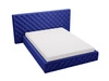 Polsterbett mit Bettkasten und Lattenrost 160x200 Madera Blau