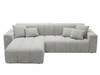 Ecksofa L-Form Links Nork Grau