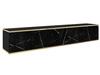 TV-Lowboard Hänge mit Türen 175 cm Diolo Schwarzer Marmor mit glatter Front
