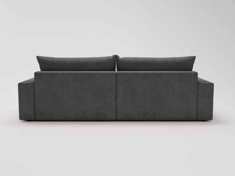 Ecksofa L-Form mit Schlaffunktion und Bettkasten Havi Links Graphit