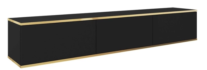 Hänge Lowboard-TV schwarz Diolo 175 cm