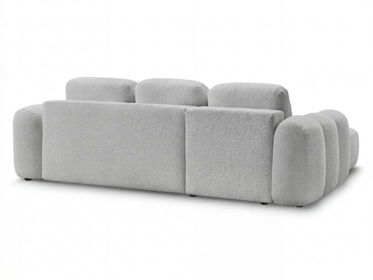Ecksofa L-Form mit Schlaffunktion und Bettkasten Avelin Links Grau
