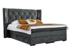 Boxspringbett mit Bettkasten 140x200 Neria Lux Dunkelgrau