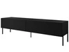 TV-Lowboard mit Türen auf Schwarzen Metallbeinen 175 cm Sorelle Schwarz Matt