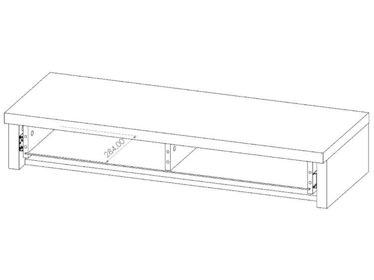Hängender Schminktisch Nusco Schwarz Glanz
