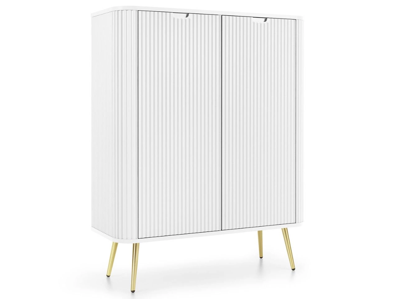 Türkommode Viva Weiß auf Goldenen Beinen