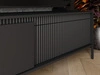 TV-Lowboard mit Türen 153 cm Sorano Schwarz