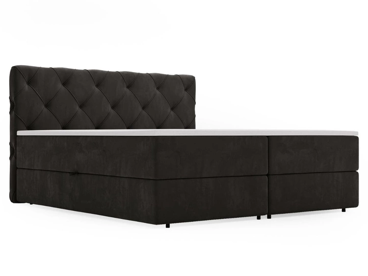 Boxspringbett mit Bettkasten 180x200 Napoli Anthrazit