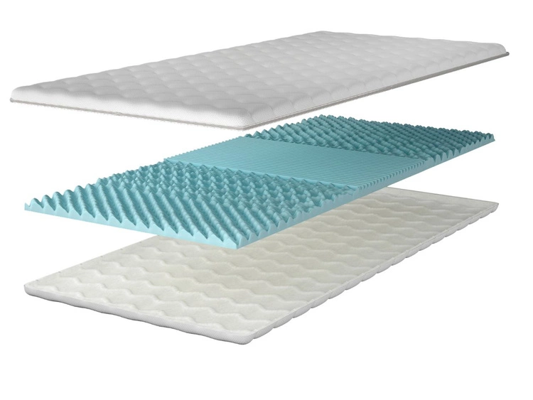 Matratzenauflage mit profilierter Schaumstoffschicht Lusso 120x200