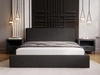 Polsterbett mit Bettkasten und Lattenrost 140x200 Monaco Dunkelgrau