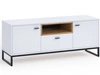 TV-Lowboard mit Schublade und Türen Geneva Weiß, Artisan Eiche