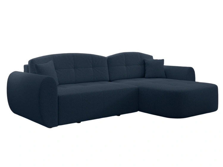 Ecksofa L-Form mit Schlaffunktion und Bettkasten Avessio Dunkelblau