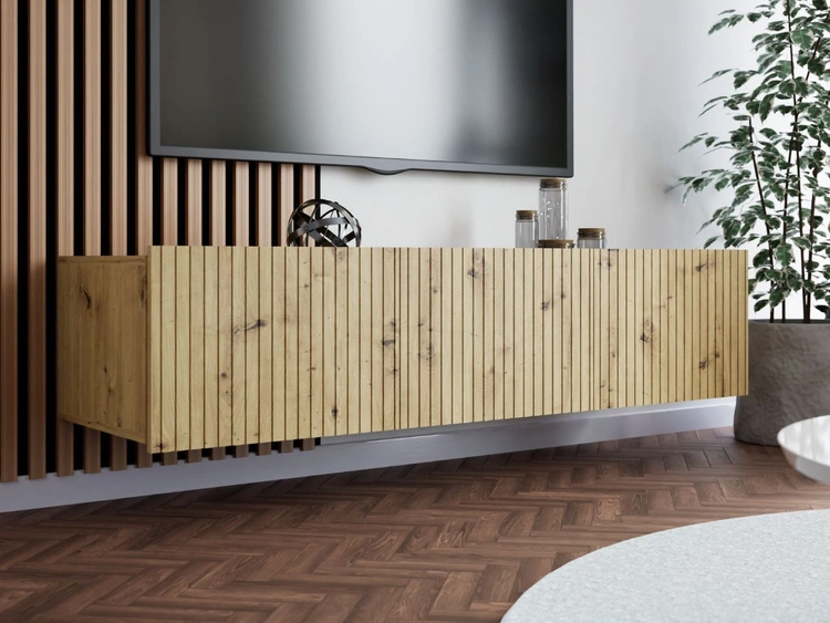 TV-Lowboard mit Türen 150 cm Kioto Artisan Eiche